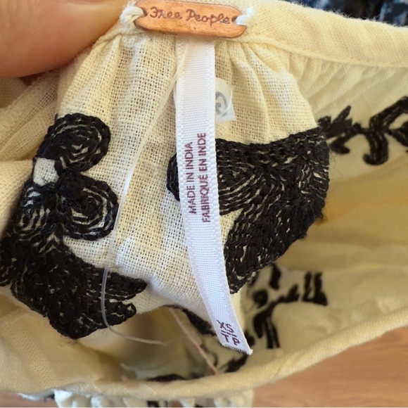 NWT FREE PEOPLE Fiona Embroidered Mini Dress in Ivory Combo Size: extra Small - Picture 4 of 5